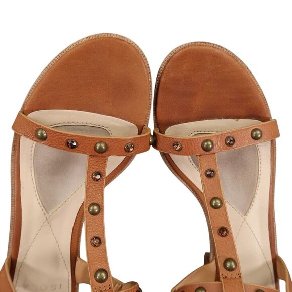 Isola Shoes Womens 7.5 Sandals Fashion Studded Leather Block Heel Boho Classic - Picture 7 of 13